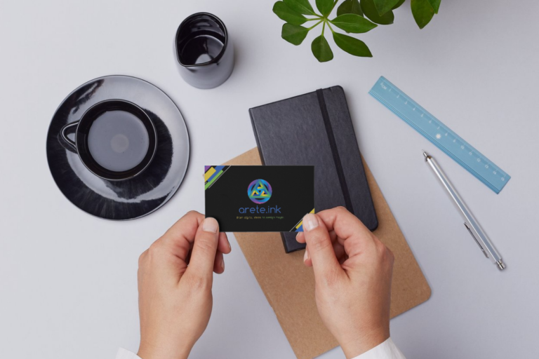 arete.ink business card mock up